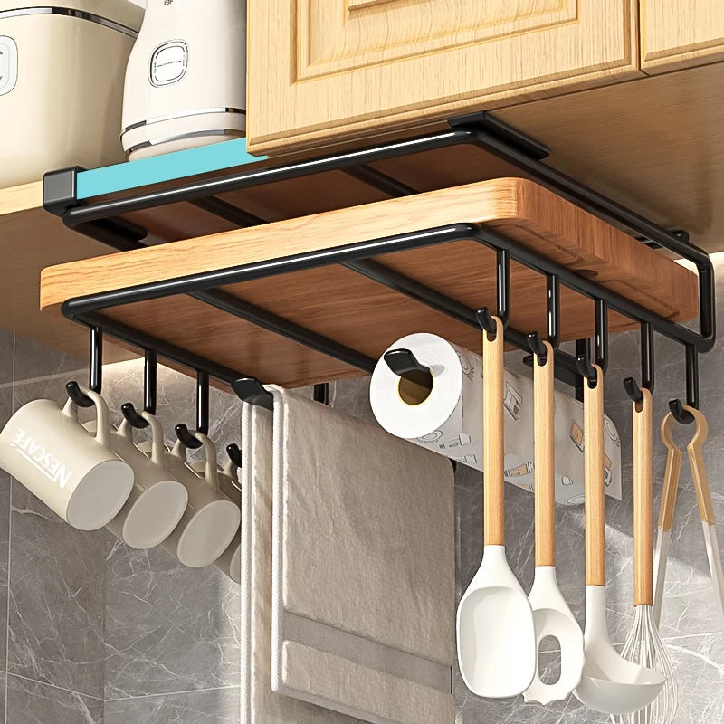 Organizador Rack com Ganchos para Cozinha