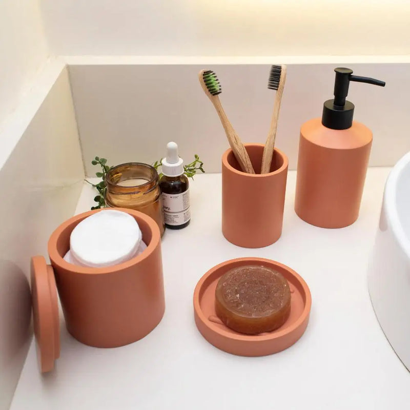 Kit de Banheiro Resina Terracota - Oikos